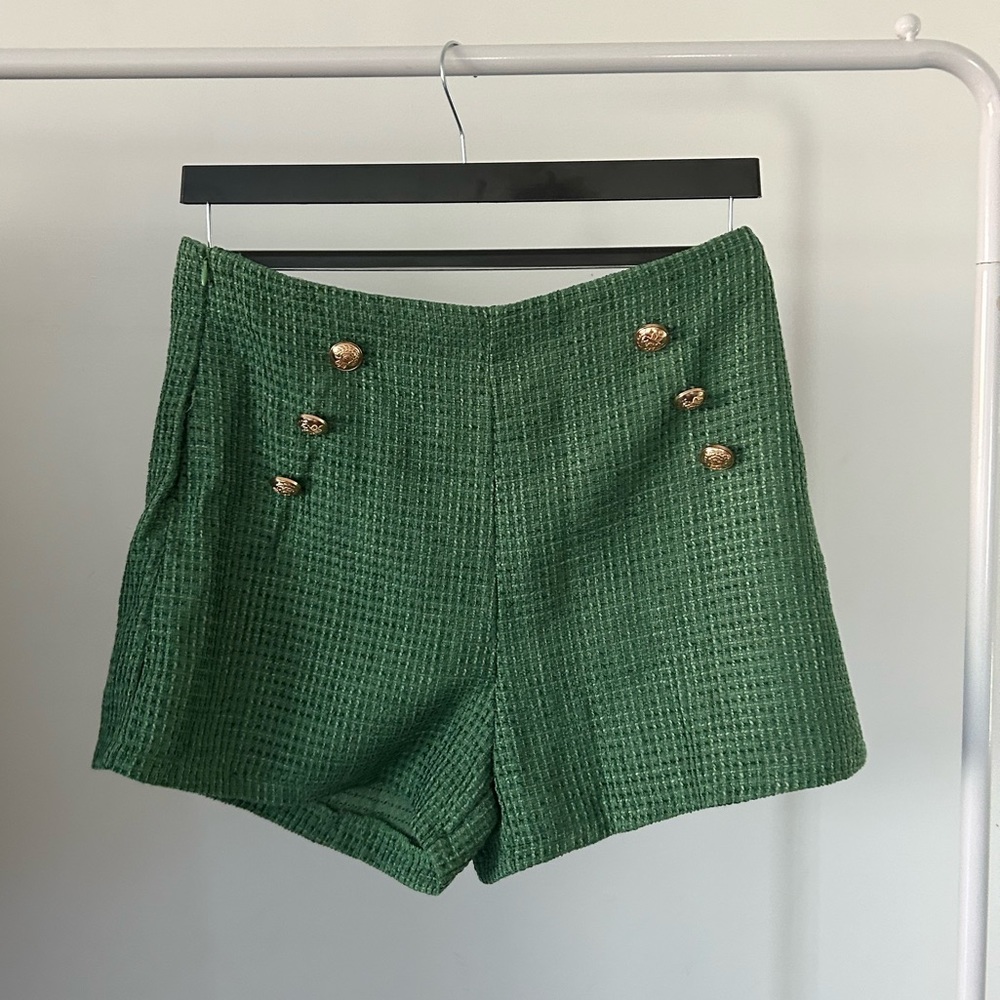 Dark Green Skort Tweed